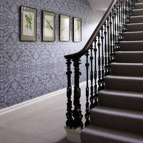 Orangery Lace Black-Metallic Silver W714